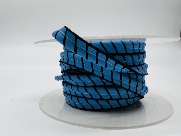 Coser tubos refletores com faixa de algodão Prata Preto Azul