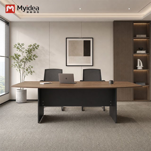 Conference Table with Thickened Eco-Friendly Board Top – Durable, Sustainable, and Built for Heavy-Duty Meeting Use.