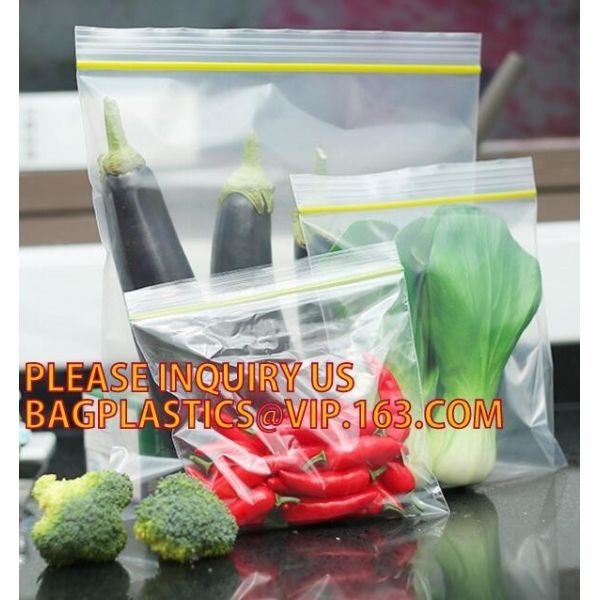 resealable custom food package freezer double track k bag, big zippers transparent bag double track zipper with te