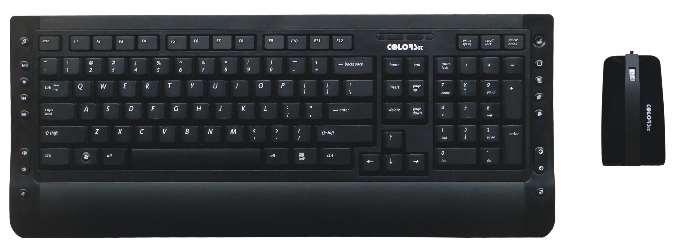 KolorFish Wireless Keyboard and Mouse Combo 6D 2.4G Optical Mouse Wireless Keyboard 2 In 1