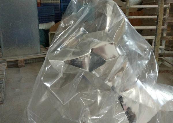 Electroplated Item Mirror Silver Fiberglass Dog Statue Life-size Decorative Dog