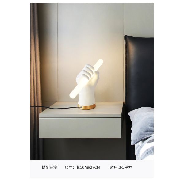 Modern Minimalist Wall Lighting Handshake Sculpture Bedroom Bedside Fist Hand Long Wall Light(WH-OR-249)
