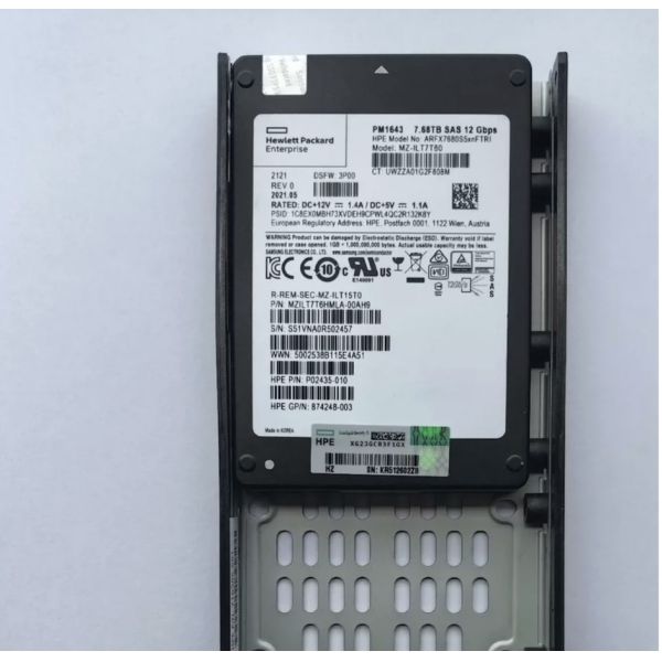 For HPE SAS 15.36T 7.68T 3.84T 1643 1643a Pm1633a SSD 850333 P15848 P02763 SSD P08736-001 P02435-001 874248-001