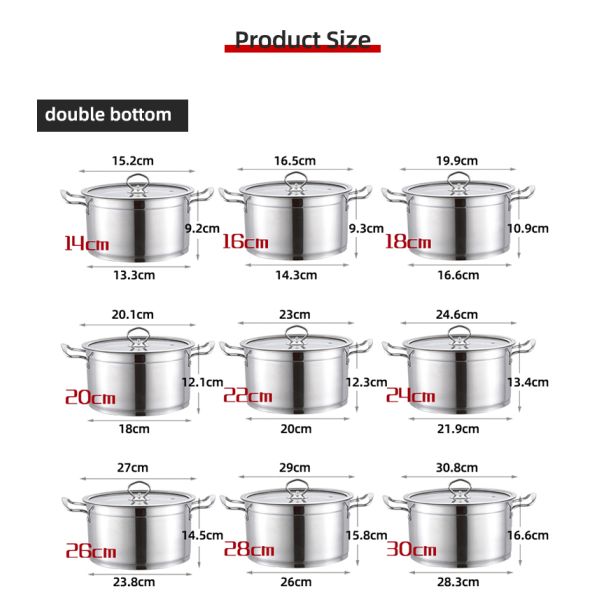 Бак супа еды нержавеющей стали самого ходового товара Амазонки варя бак со стеклянной крышкой