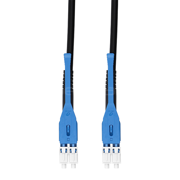 LC UPC Cable de parche de fibra, LSZH Modo único OS2 Cable de fibra 4,8mm Negro