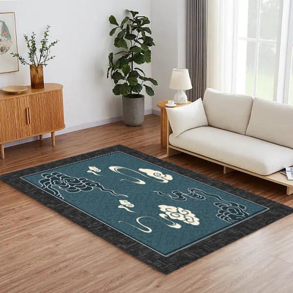 Crystal Velvet Living Room Carpets New Style Chinese Dining Room Floor Mat