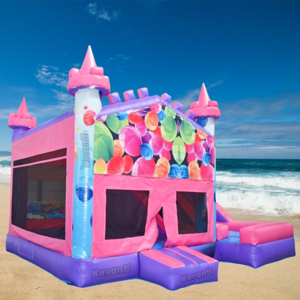 Customized Color PVC Bouncy Castle Inflatable Bouncing Castle With Slide for Children