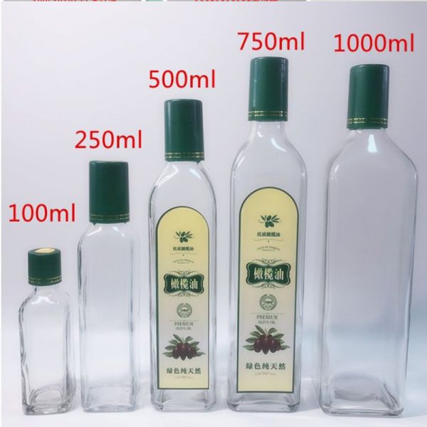 Бутылка оливкового масла качества еды античная, бутылки соуса уксуса неэтилированные стеклянные