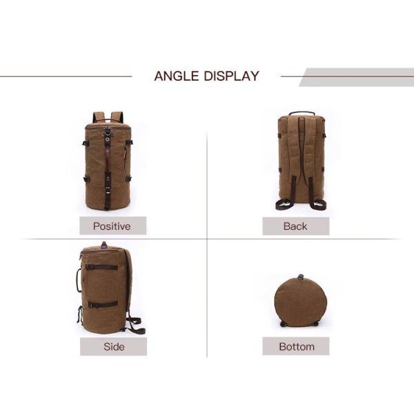 Antiwear винтажный пеший рюкзак, Multi холст Daypack цилиндра сцены