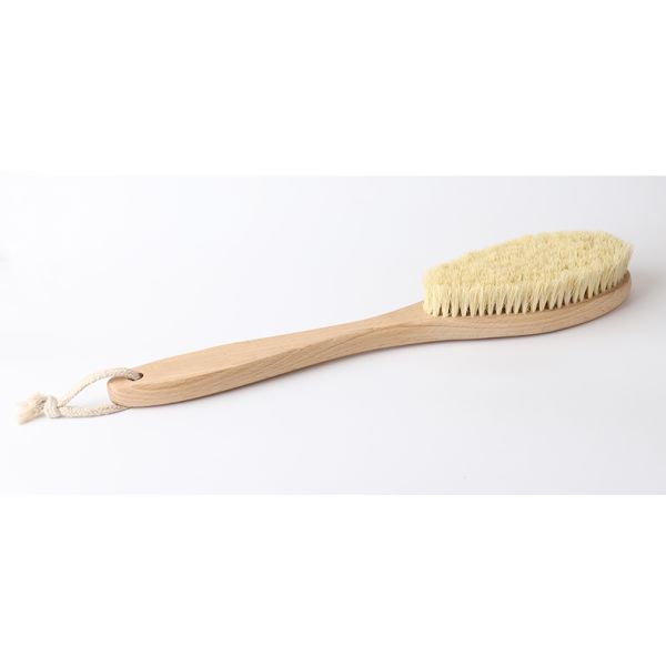 Customizable Bath Shower Brush For Body Dry Skin Natural Beech Wood Sisal Bristles