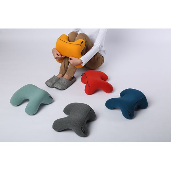 U Shaped Memory Foam Neck Pillow Cushion Cotton / Spandex Fabric Outer Cover