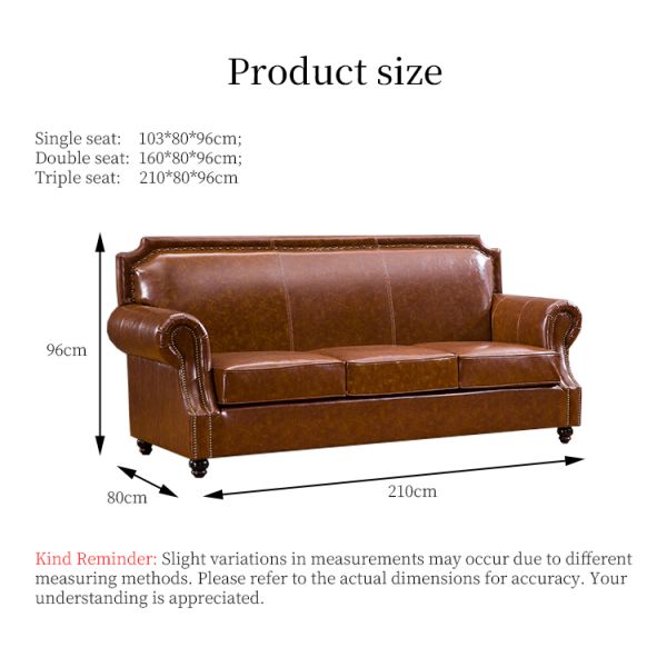 Nidea #8977 Luxury Genuine Leather Sofa Set with American Design Comfortable & Durable Sponge Filled Sofa for Home Hotel & Villa Use