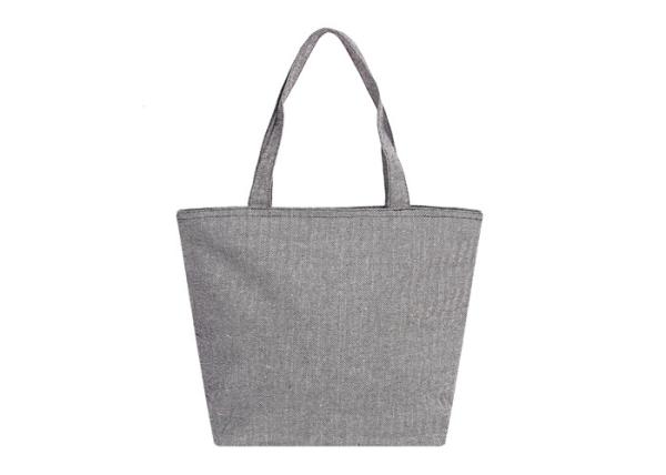 ISO Eco Friendly Gray Canvas Shopping Totes Reusable Personalized Grocery Tote Bags