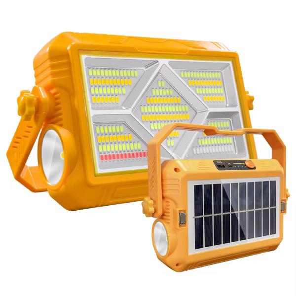 Multifunctional Solar-Powered Portable Work Light | Three Color Temperatures, Dimmable Lighting