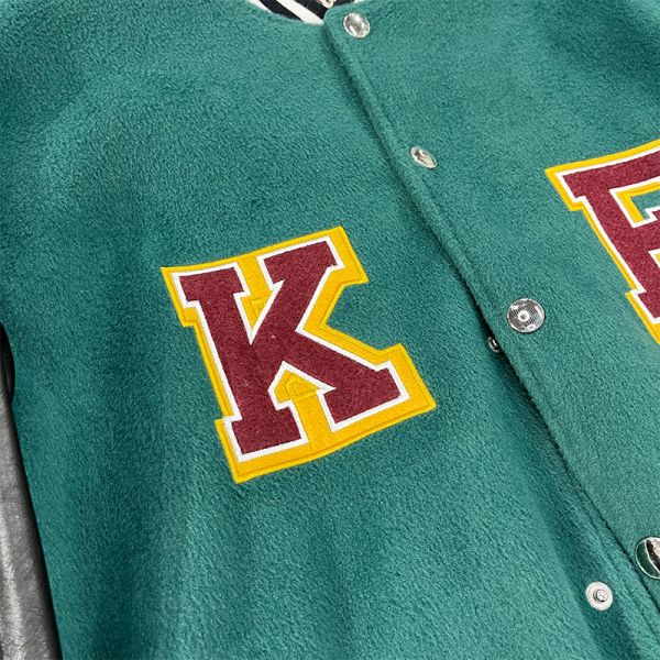 Chenille Embroidery Logo Leather Sleeve Varsity Jacket For Men Custom Design