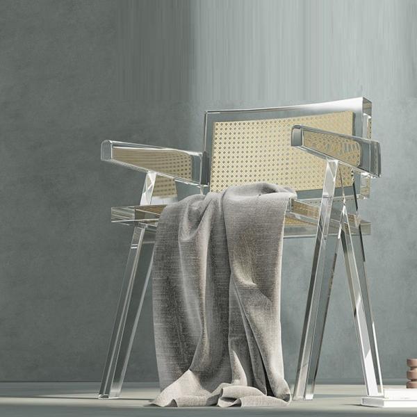 Modern Acrylic Stacking Kitchen Dining Room Arm Chair In Clear Fully Assembled Chair Transparent Plastic Dining