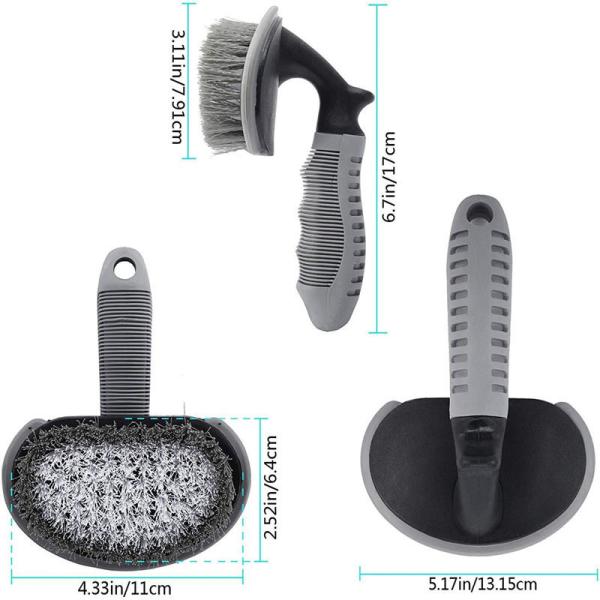 6PC T Type Manual Single Car Detailing Brush Round Head For Tire