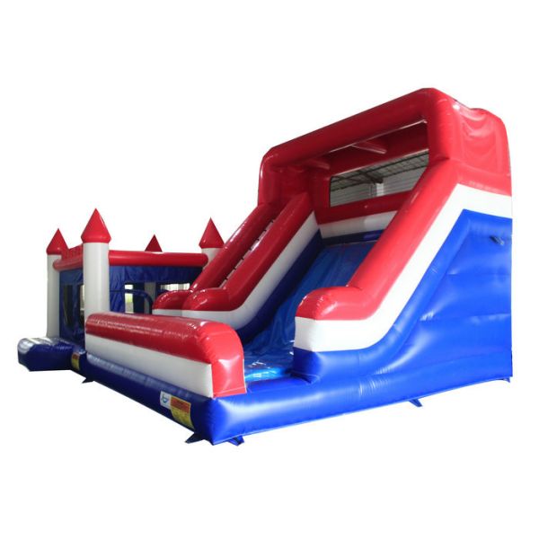 Tarpaulin Inflatable Large Slide / Playground Climbing Combo Bounce House