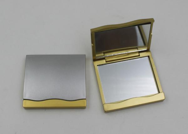 Personalized Two Way Glass Travel Makeup Mirrors For Girls / Women 6.8x6.3x1.2cm