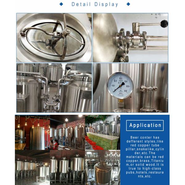 150L 304 Stainless Steel Pilot Brewing Equipment In Beer Production Line Witn Semi-automatic