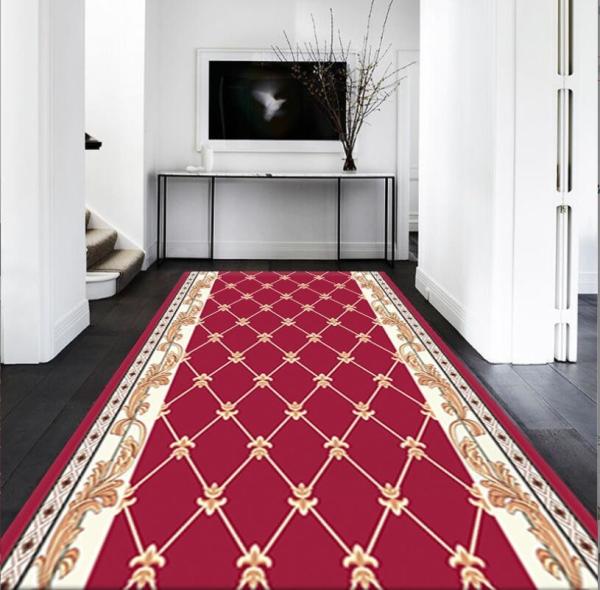 European Style Polyester Fiber Custom Commercial Floor Mat For Entrance Corridor Stairway Hotel