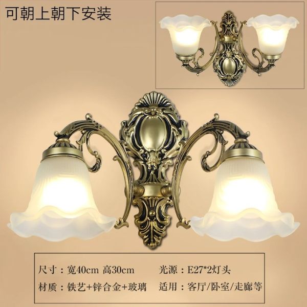 Metal Bar Corridor Lighting Led Retro European glass Wall Lamp(WH-VR-146)