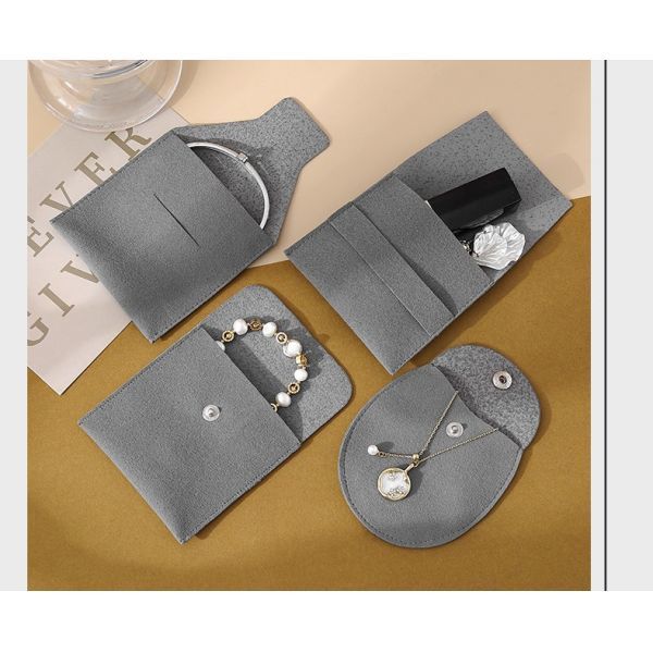 Fashionable Energy Customized LOGO Gray Flannel Bag Thickened Snap Cloth Bag