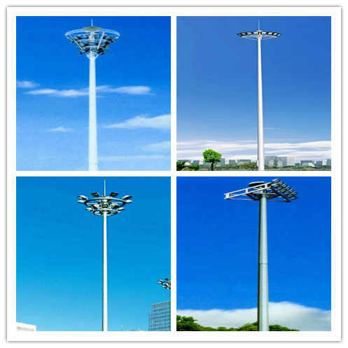 High strength Anti-corrosion Coating High Mast Pole with 400w HPS lights