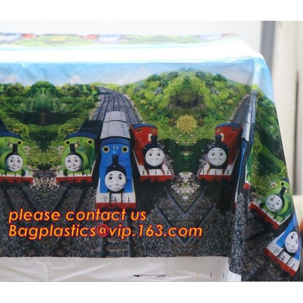 Поставки tablecover партии детей мультфильма скатерти дня рождения с днем рождения пластиковые, рождение ZLDECOR прекрасное 108cm устранимое