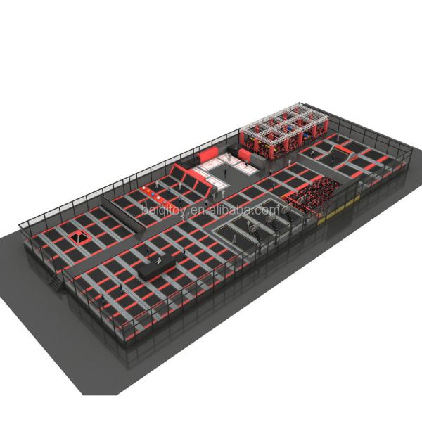 2018 New Trampolines Park with Many Games Like Ninja Course and Indoor Playground