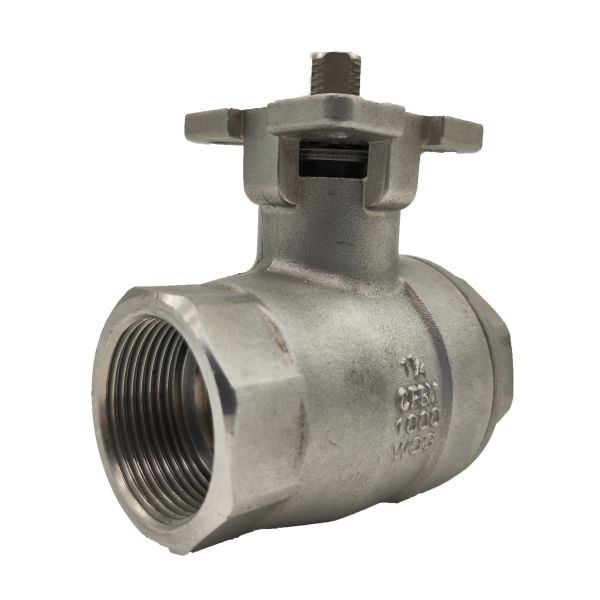 Electric High Pressure Two Piece Ball Valve With Internal Teeth