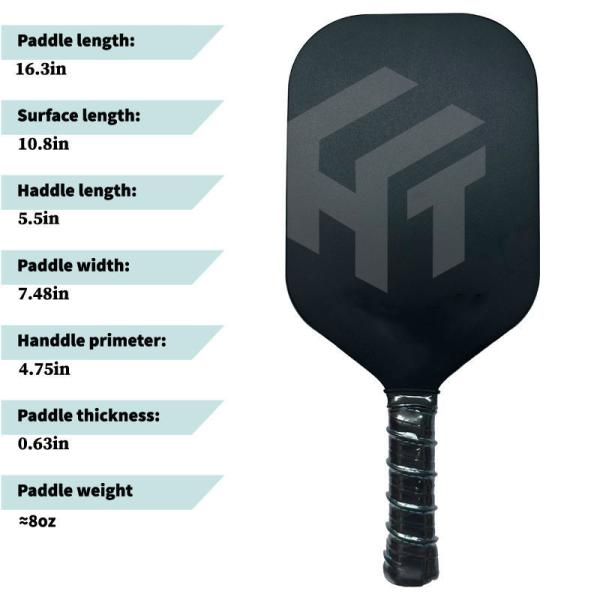 Lightweight Thermoformed Pickleball Paddle Custom Pickleball Racket 41.7cm Length