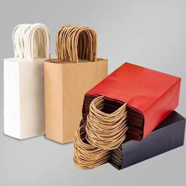 Custom Printed Logo Recyclable Paper Gift Bags