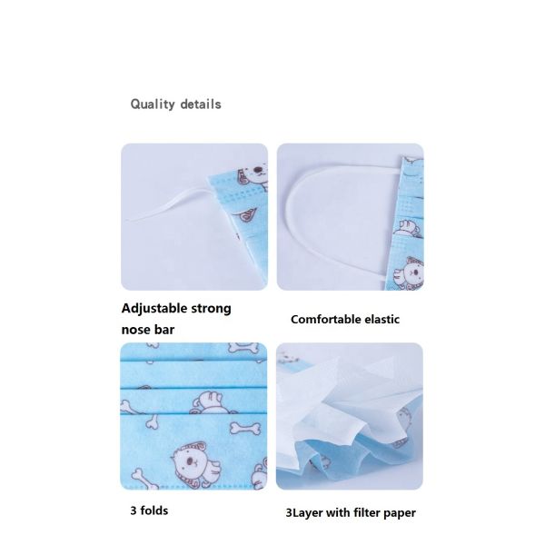 FDA Disposable Children Mask , Cartoon 3 Ply Kids Fashion Mask