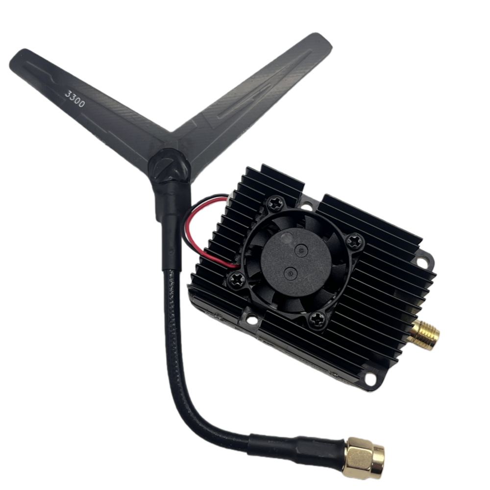 3.3G 7W ALV3307AC Video Transmitter Ultra Long Range VTX 64CH Power Switchable