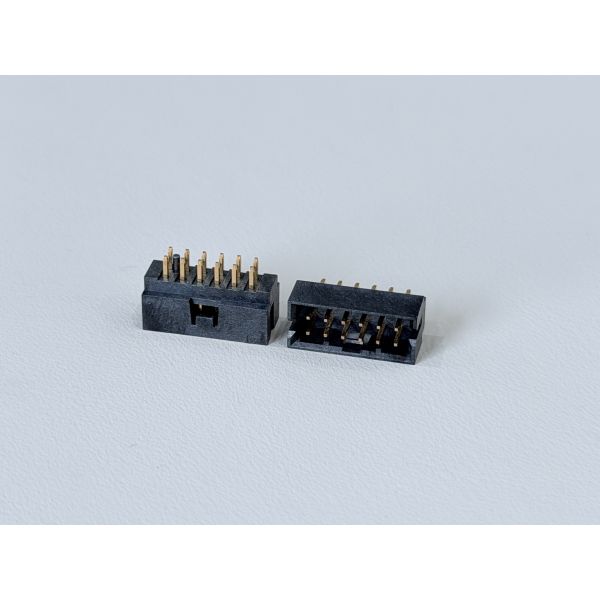 2.00mm Pitch Dual-Row Pin Header Connector, Vertical PCB Mount, 2×6 Pins, Electrical Signal Gold-Plated Terminal Connector for Automotive, Server & Industrial Devices