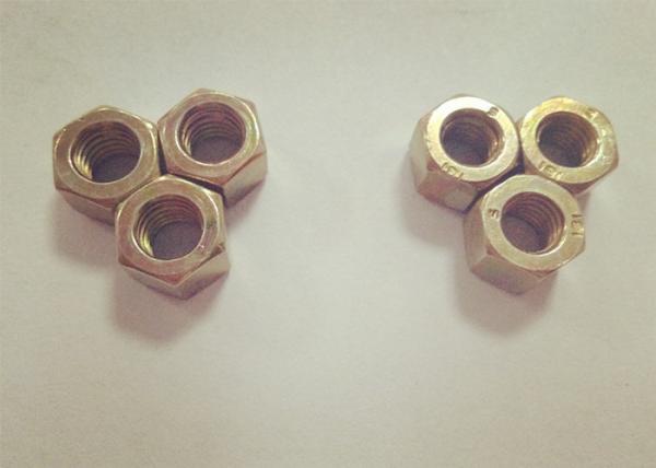GB55 Hexagon Head M6 Connector Nut High Tensile Strength Yellow Surface