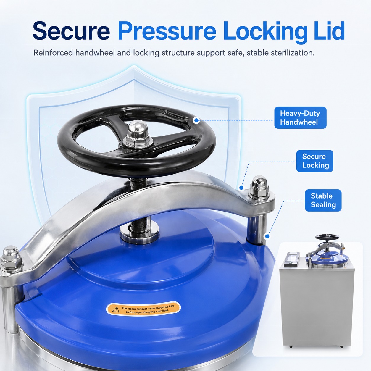 Cenlee Quality Control Lab Use 35/50/75/100L Stainless Steel High Temperature Triple-pulse Vacuum Vertical Steam Sterilizer