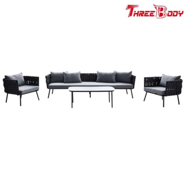 Wicker / Rattan Outdoor Patio Furniture Sets , 6 Seater Outdoor Garden Sofa Sets