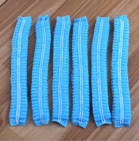 Non Woven Disposable Cap , Surgical Bouffant Cap Elastic Double Reinforcement