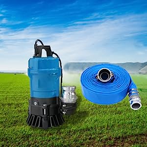 PVC Lay Flat Pump Discharge Hose With Aluminum Camlock C & E Fittings, Cam Lock Fitting Type F included, Heavy Duty