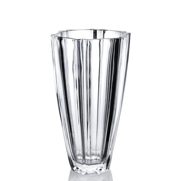 Classic Crystal Transparent Clear Glass Cylinder Round Vase for Decoration