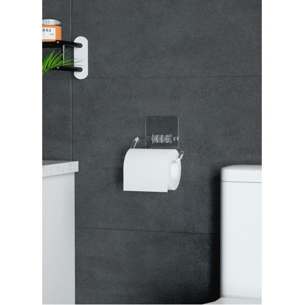 Прозрачные ванные комплекты бумажные рулоны держатель самоклеящийся туалетный стенд 140*83*25 мм