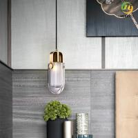 A luz nórdica de cristal de bronze E14 do pendente sem contém a fonte luminosa