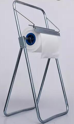 Industrial Steel Stand Alone Toilet Paper Dispenser Equipped With Serrated Cutting Edge