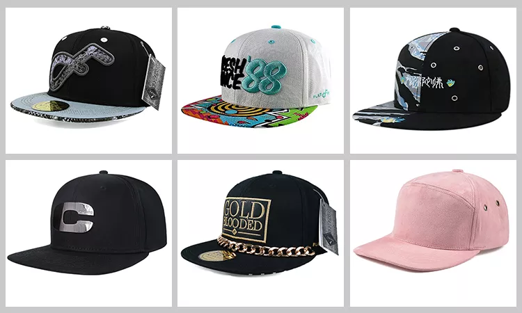 Hort Brim 6 Panel Hat Flat Billed Sport Cap Anti Sweat Sunscreen Trucker Baseball Style