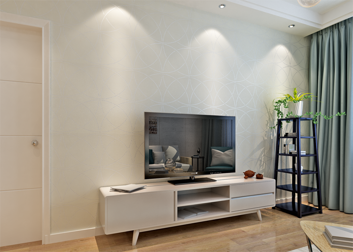 Beige Non Woven Wallcovering Paper , Modern Striped Wallpaper For Bedroom And Living Room