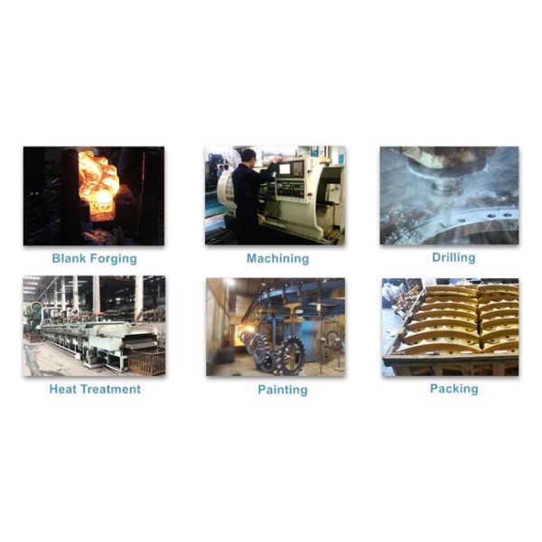 Цепное колесо Части Ундеркарриаге цепного колеса следа желтого цвета гарантии колеса привода Д6Х высокие