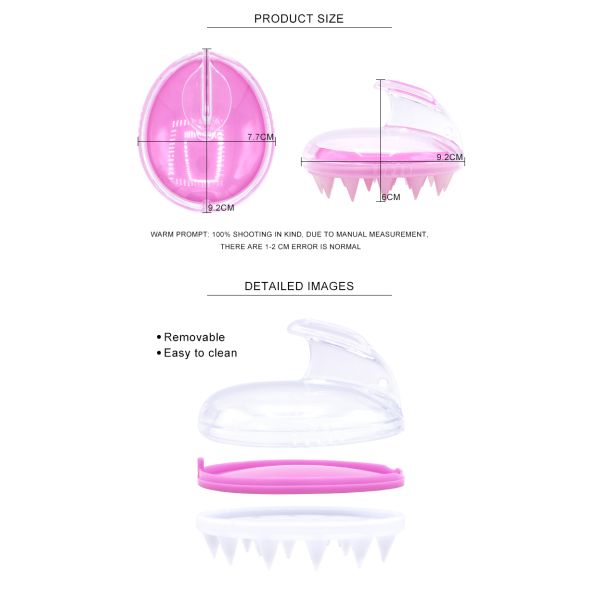 Waterproof Deeply Cleansing Silicone Hair Shampoo Brush 45g