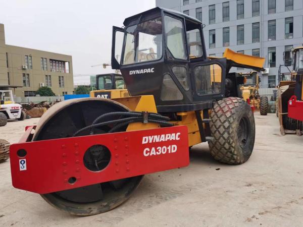 CA301D Secondhand Double Drum Vibratory Roller Earth Compactor Machine